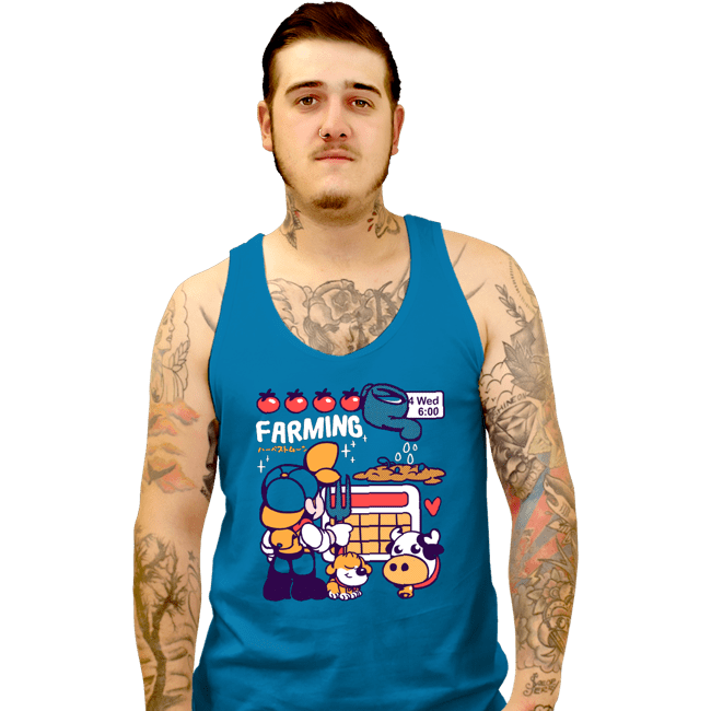 Shirts Tank Top, Unisex / Small / Sapphire Farmer Days