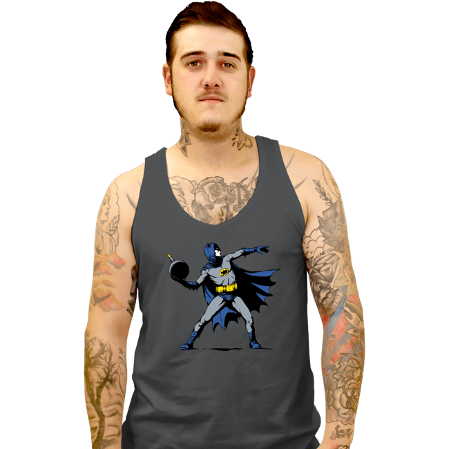 Secret_Shirts Tank Top, Unisex / Small / Charcoal Bat-sy