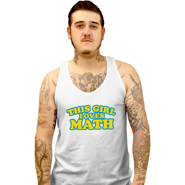 Secret_Shirts Tank Top, Unisex / Small / White Girl Loves Math