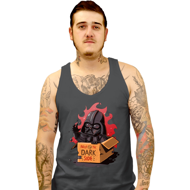 Daily_Deal_Shirts Tank Top, Unisex / Small / Charcoal Adopt The Dark Side