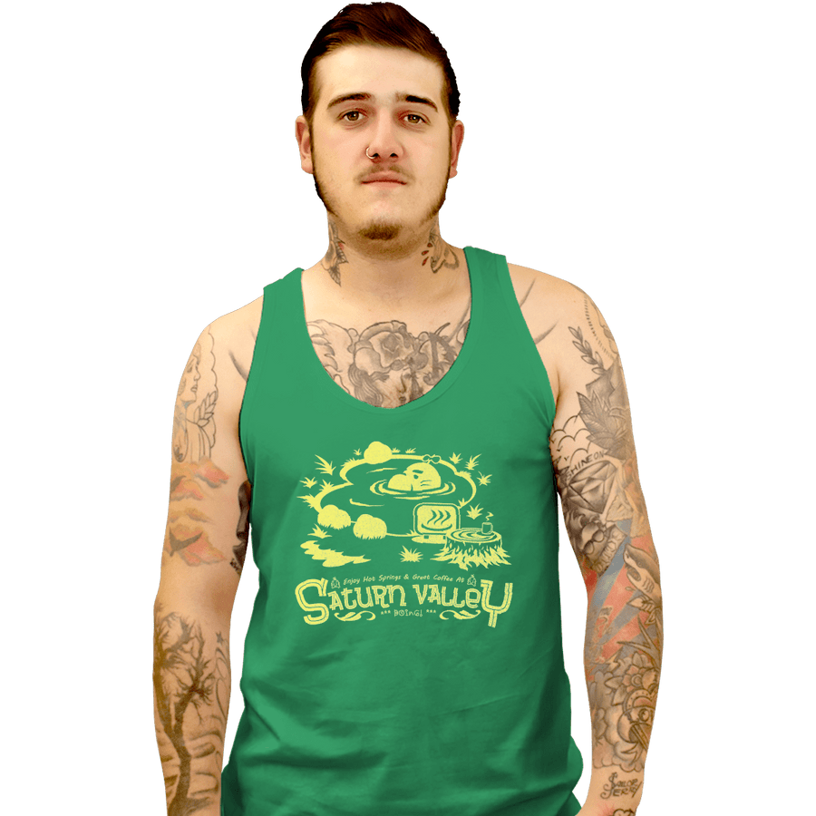 Shirts Tank Top, Unisex / Small / Irish Green Relax In Saturn Valley