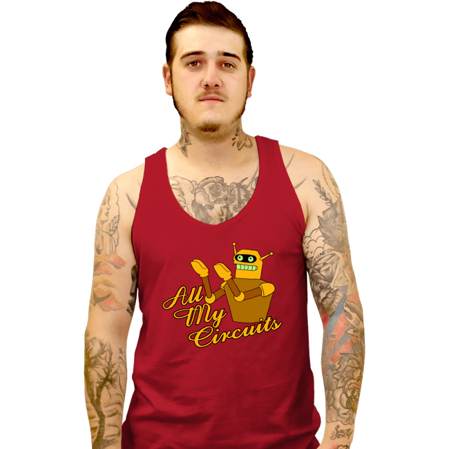Daily_Deal_Shirts Tank Top, Unisex / Small / Red All My Circuits