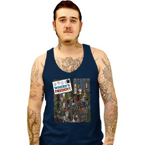 Daily_Deal_Shirts Tank Top, Unisex / Small / Navy Where's Freddy