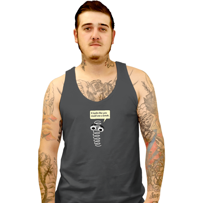 Secret_Shirts Tank Top, Unisex / Small / Charcoal Clippy
