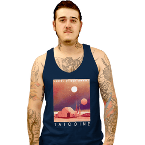 Shirts Tank Top, Unisex / Small / Navy Visit Tatooine