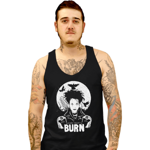 Shirts Tank Top, Unisex / Small / Black Burn