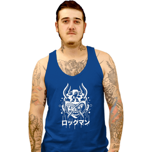 Shirts Tank Top, Unisex / Small / Royal Blue Blue Bomber Oni