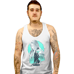 Daily_Deal_Shirts Tank Top, Unisex / Small / White Silver-Haired SOLDIER