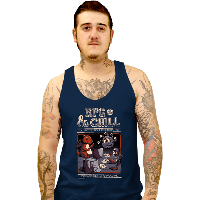 Secret_Shirts Tank Top, Unisex / Small / Navy RPG And Chill