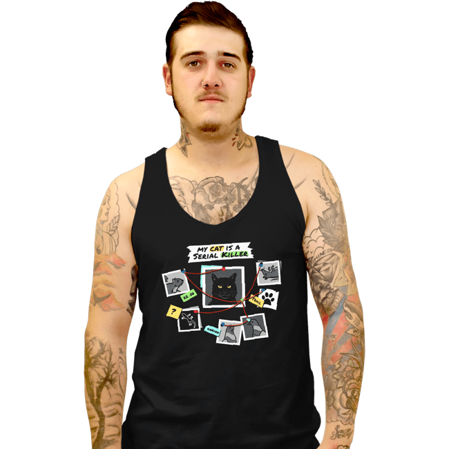 Daily_Deal_Shirts Tank Top, Unisex / Small / Black Cat Killer
