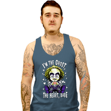 Load image into Gallery viewer, Daily_Deal_Shirts Tank Top, Unisex / Small / Indigo Blue I&#39;m The Ghost With The Heart
