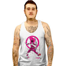 Load image into Gallery viewer, Shirts Tank Top, Unisex / Small / White Pink Ranger Sumi-e
