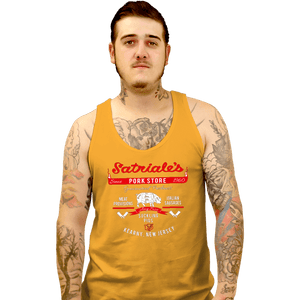 Secret_Shirts Tank Top, Unisex / Small / Gold Satriales Pork Market