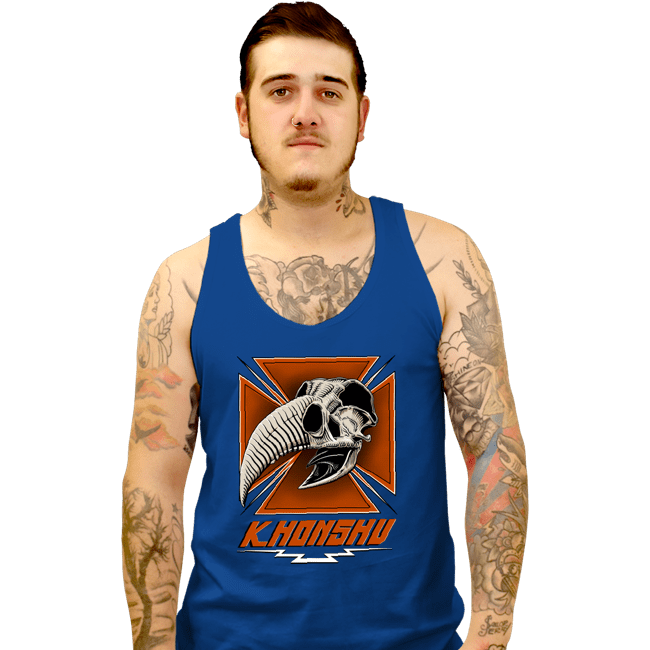 Daily_Deal_Shirts Tank Top, Unisex / Small / Royal Blue Konshu Skull