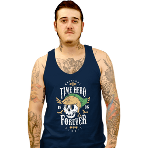 Shirts Tank Top, Unisex / Small / Navy Time Hero Forever