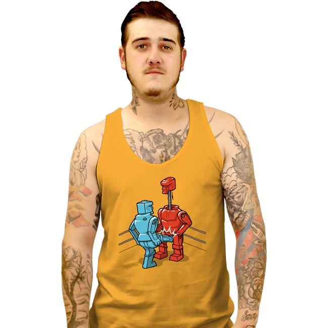 Shirts Tank Top, Unisex / Small / Gold Blue Kick!