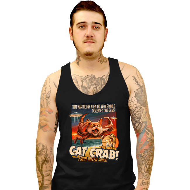 Secret_Shirts Tank Top, Unisex / Small / Black Cat Crab!