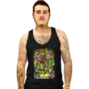 Daily_Deal_Shirts Tank Top, Unisex / Small / Black Pizza Fights And Stories