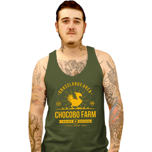 Shirts Tank Top, Unisex / Small / Military Green Chocobo Farm