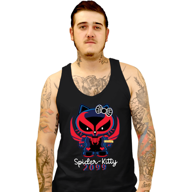 Secret_Shirts Tank Top, Unisex / Small / Black Spider Kitty 2099
