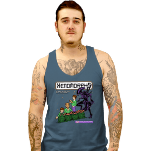 Shirts Tank Top, Unisex / Small / Indigo Blue Xenomorphs Book