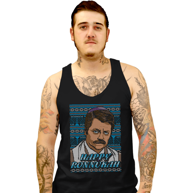 Shirts Tank Top, Unisex / Small / Black Happy Ronnukah