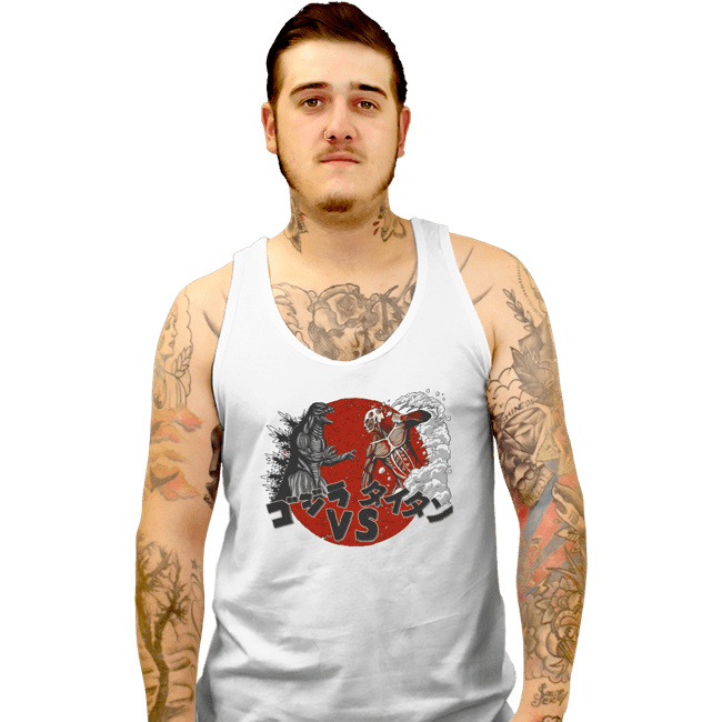 Shirts Tank Top, Unisex / Small / White Battle Of Titans