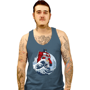Secret_Shirts Tank Top, Unisex / Small / Indigo Blue Optimus Wave