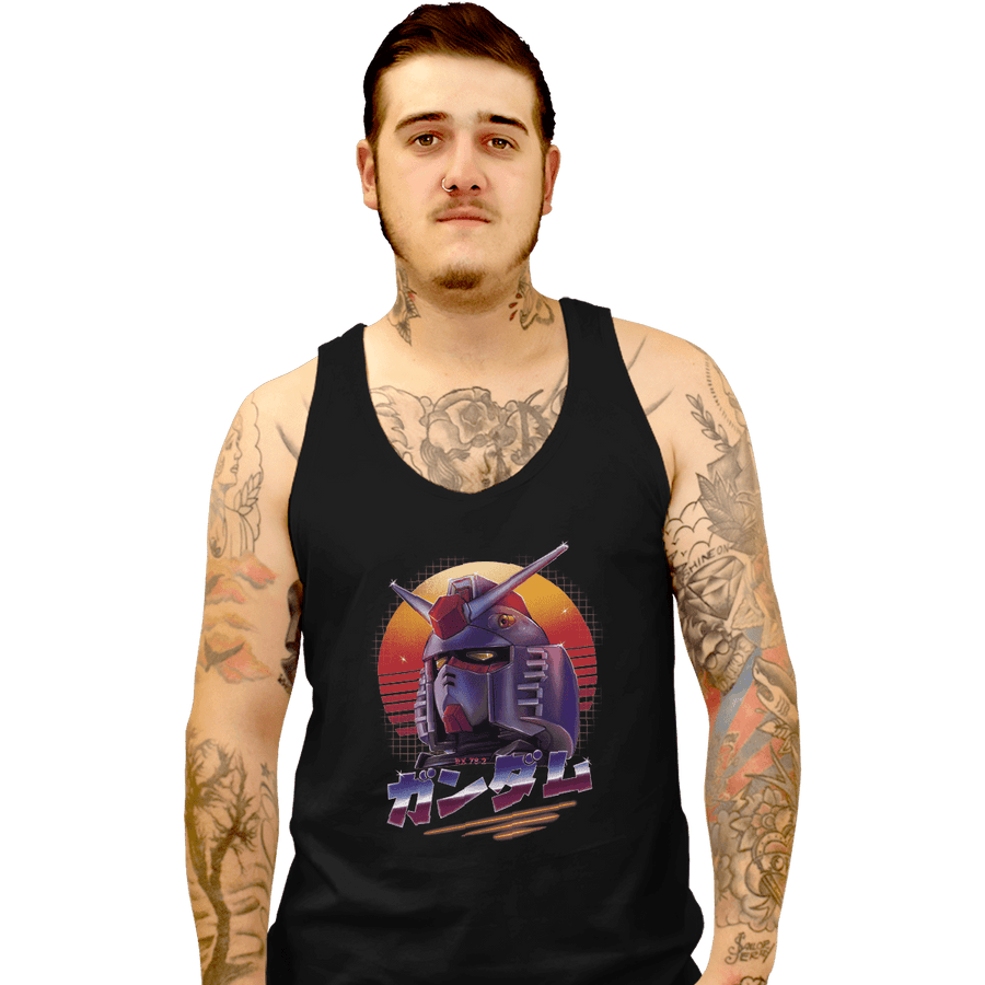 Shirts Tank Top, Unisex / Small / Black Retro 80s RX 78 2 Gundam