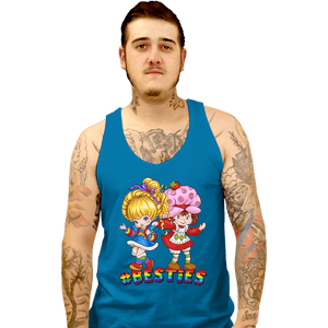 Shirts Tank Top, Unisex / Small / Sapphire Besties