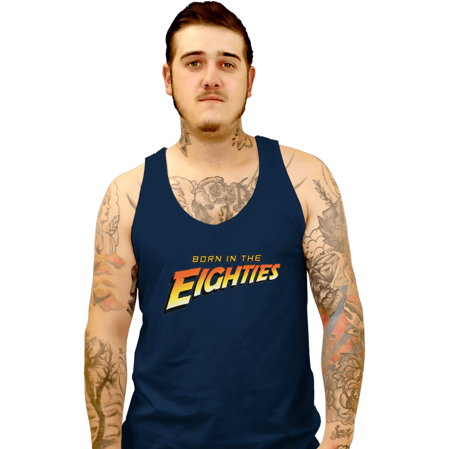 Shirts Tank Top, Unisex / Small / Navy Indiana Eighties