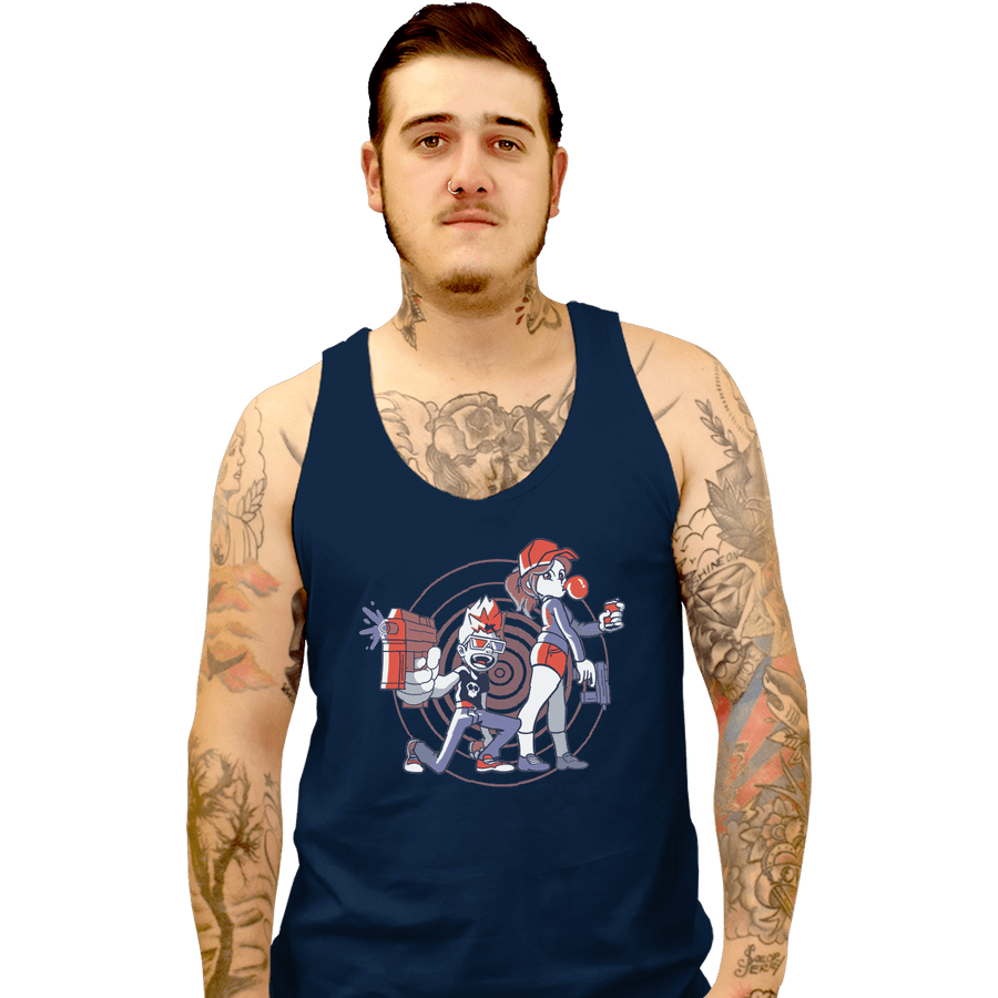 Shirts Tank Top, Unisex / Small / Navy Zombie Neighbors
