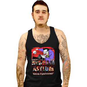 Daily_Deal_Shirts Tank Top, Unisex / Small / Black Greetings From The Asylum