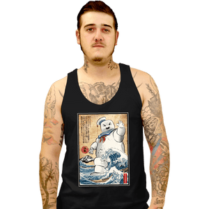 Daily_Deal_Shirts Tank Top, Unisex / Small / Black Marshmallow Man In Japan