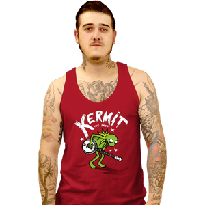 Shirts Tank Top, Unisex / Small / Red Banjoist Frog