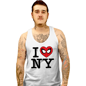 Daily_Deal_Shirts Tank Top, Unisex / Small / White I Spider NY