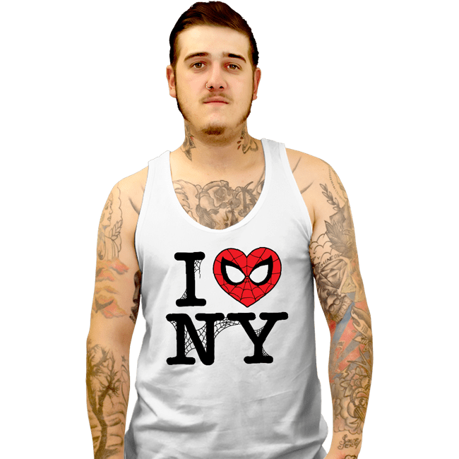 Daily_Deal_Shirts Tank Top, Unisex / Small / White I Spider NY