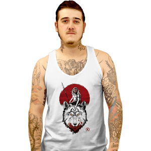 Shirts Tank Top, Unisex / Small / White Wolf Princess Ink