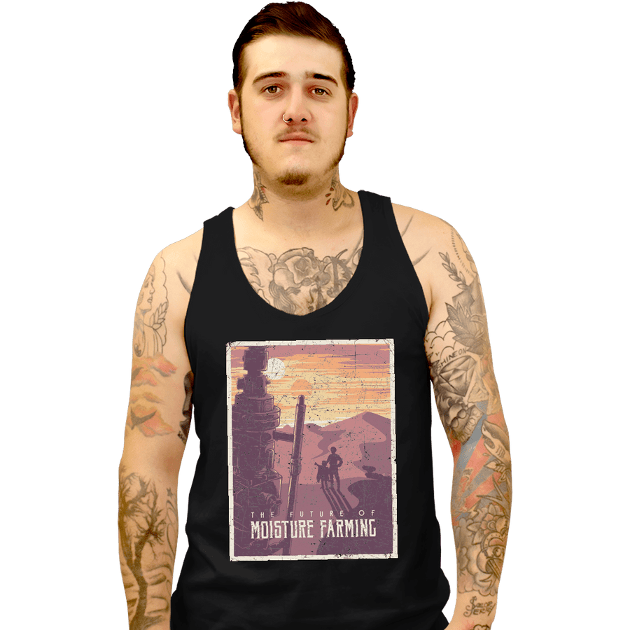 Shirts Tank Top, Unisex / Small / Black The Future Of Moisture Farming