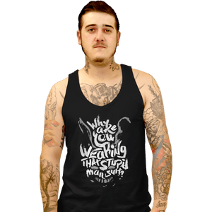 Shirts Tank Top, Unisex / Small / Black Man Suit