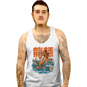 Daily_Deal_Shirts Tank Top, Unisex / Small / White Ramen Dragon