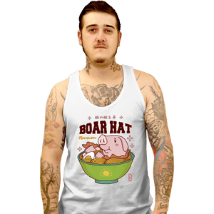 Shirts Tank Top, Unisex / Small / White Boar Hat Ramen