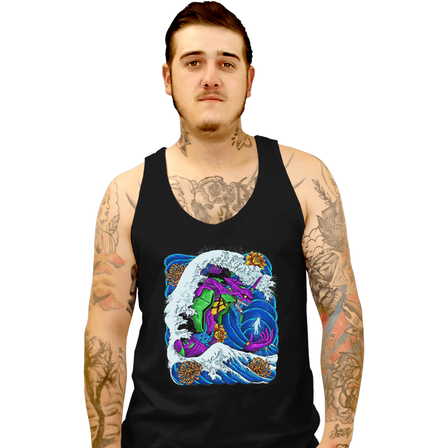 Shirts Tank Top, Unisex / Small / Black Eva-01 Wave