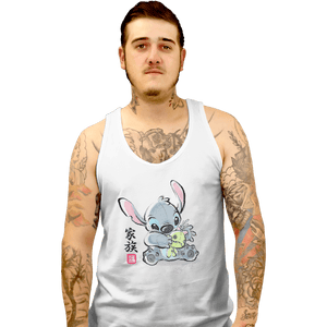 Shirts Tank Top, Unisex / Small / White Stitch Watercolor