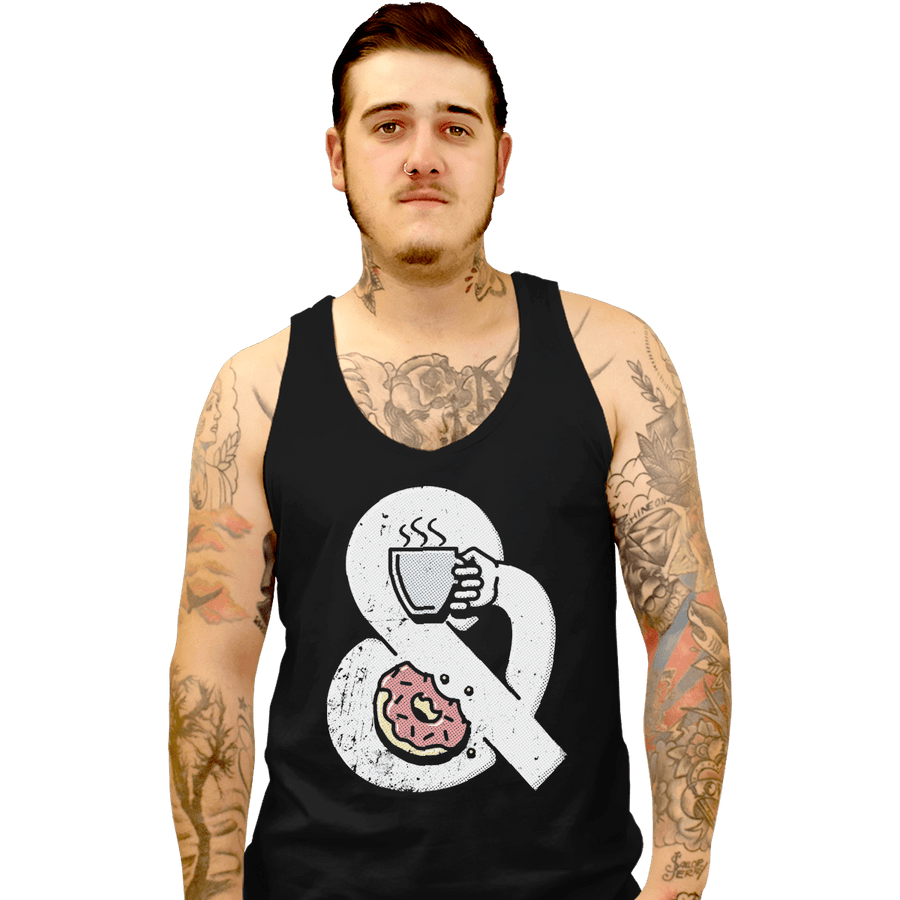 Shirts Tank Top, Unisex / Small / Black Coffee and Donuts
