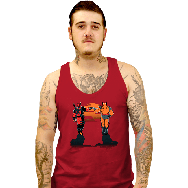 Secret_Shirts Tank Top, Unisex / Small / Red Farewell Fist Bump