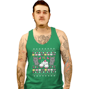 Shirts Tank Top, Unisex / Small / Irish Green Bongo Night