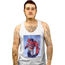 Load image into Gallery viewer, Secret_Shirts Tank Top, Unisex / Small / White Optimus Watercolor
