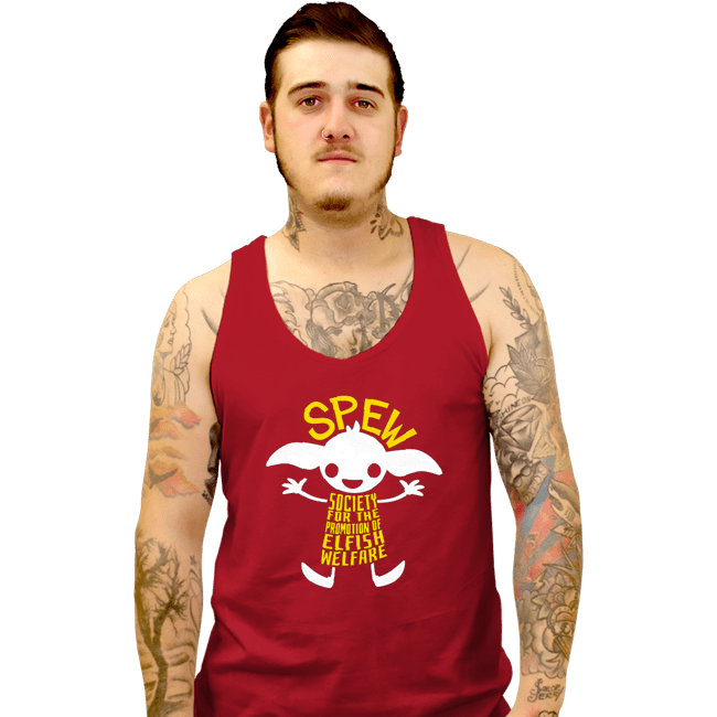 Daily_Deal_Shirts Tank Top, Unisex / Small / Red SPEW