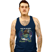 Load image into Gallery viewer, Shirts Tank Top, Unisex / Small / Navy Life Is An RPG
